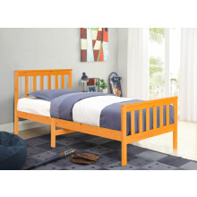 (No Mattress) 3ft Wooden Bedframe in Caramel