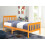 Comfy Living (No Mattress) 3ft Wooden Bedframe in Caramel 1