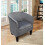 Comfy Living (Grey) Brushed Velvet Tub Chair 1