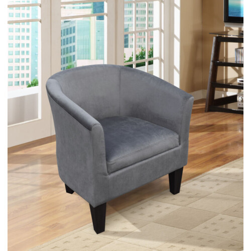 Comfy Living (Grey) Brushed Velvet Tub Chair