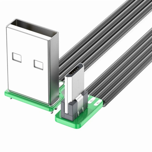 Καλώδιο USB σε Micro USB με γωνία 90 μοιρών για φόρτιση ηλεκτρονικών συσκευών και
