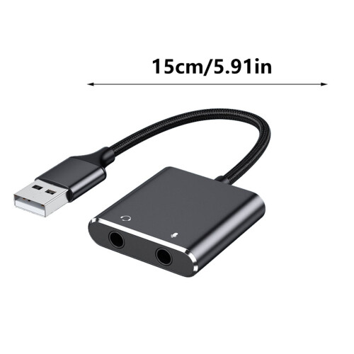 Προσαρμογέας ήχου USB Εξωτερική κάρτα ήχου για υπολογιστή και φορητό υπολογιστή 2