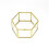 Hexagon Glass Jewelry Box with Gold Frame 1