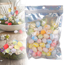50 mini uova di Pasqua a pois per lavoretti e decorazioni fai da te