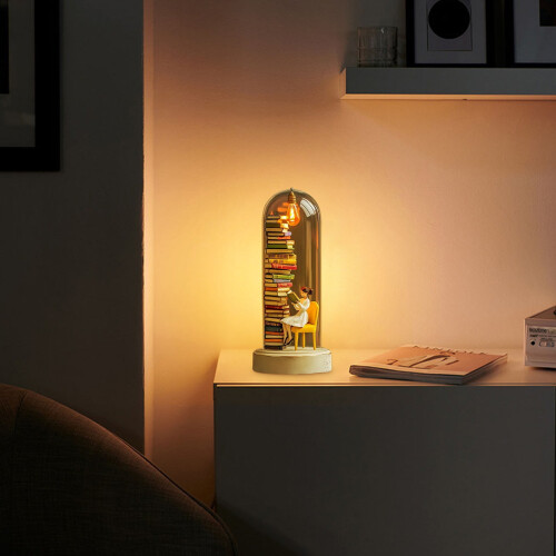 LED-leeslamp voor thuis, glazen sculptuur 2