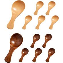 Mini cucharas de madera de 8,1 cm (3,2 pulgadas), 12 unidades, para uso en la cocina.