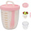 Frischobstbecher mit klappbarem Griff, Deckel, Gabel & 1
