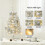 Mini White Flocked Christmas Tree 45cm 1