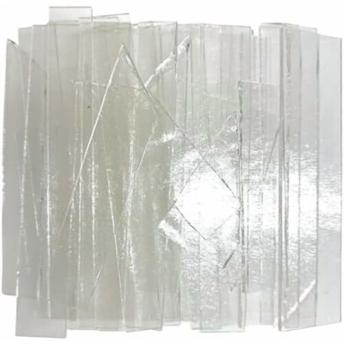 COE 96 Clear Glass Scraps Strips 2 LB