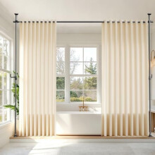 Romdeler med spennstang, svart, kraftig, 1,2–3 m høy