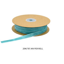 Wstążka sznurkowa z niebieskiego aksamitu 1 cm x 20 m