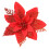 Red Glitter Flower Ornaments 6in Pack 1
