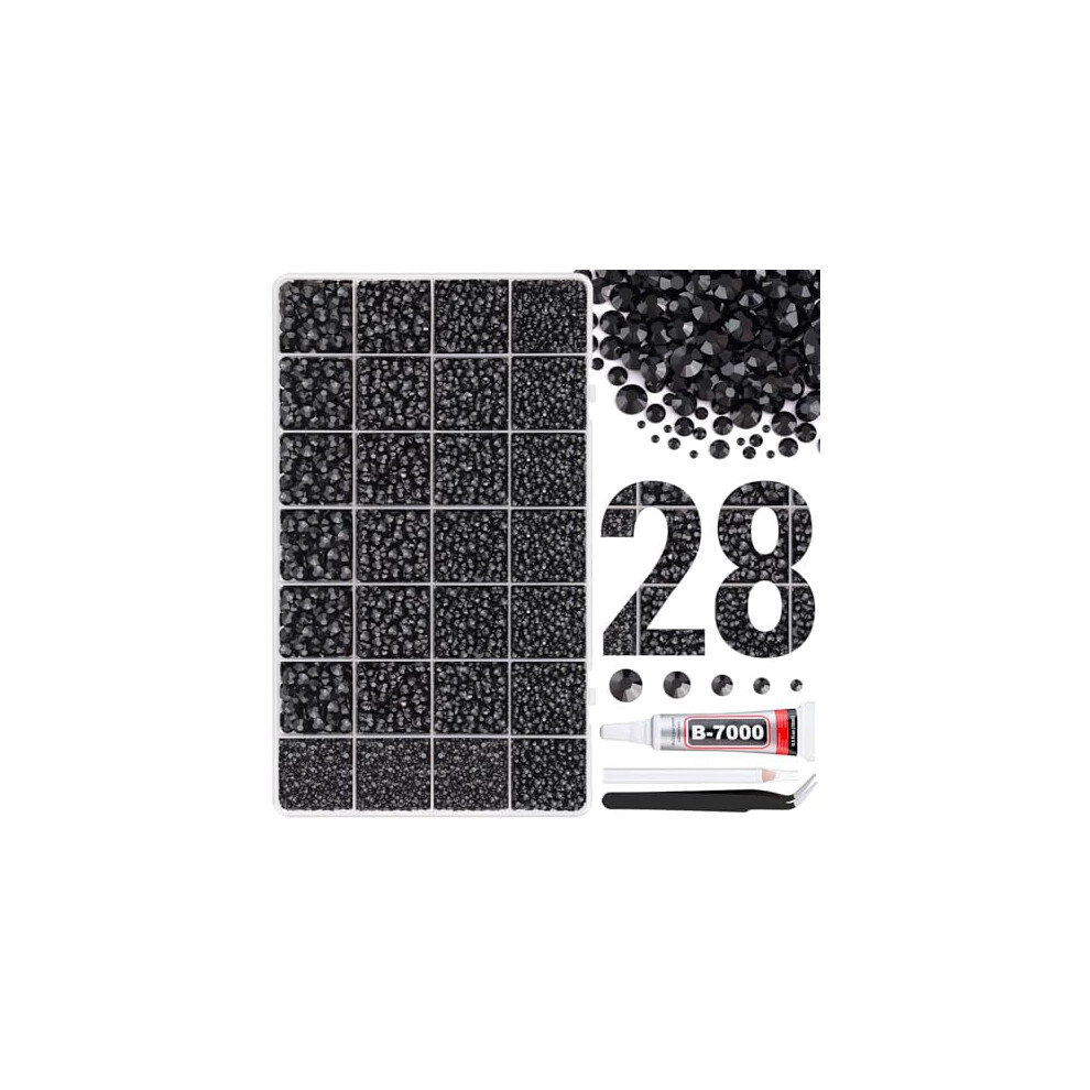 Black Resin Rhinestones Flatback 30000 pcs