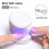 Mini 6W UV/LED Nageltrockner – Rosa Eiform 1