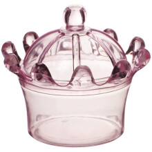 12 Crown-Shaped Plastic Candy Boxes Pink