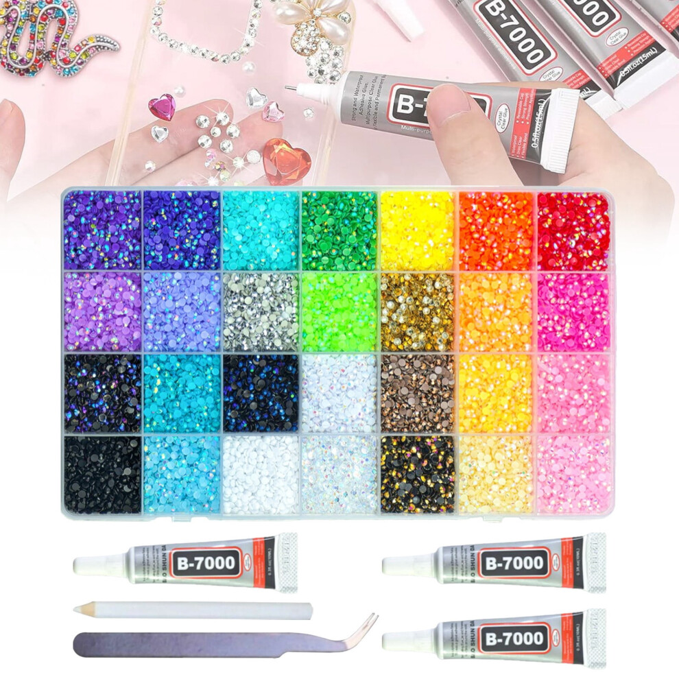 Resin Jelly Rhinestones 3mm Multicolor 32000 pcs