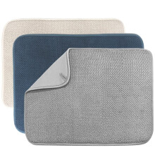 Lot de 3 tapis égouttoirs à vaisselle 50 x 38 cm en microfibre antidérapante
