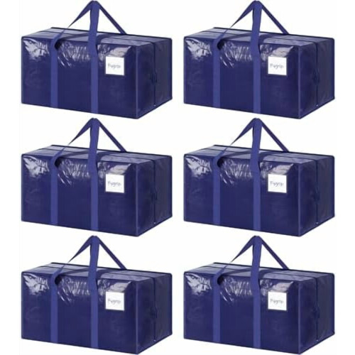 Extra robuste Umzugssäcke, dunkelblau, 6er-Pack