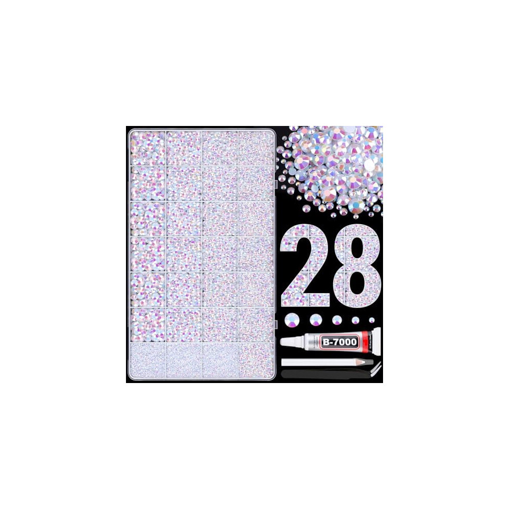 Resin Rhinestones White AB Flatback 30000 pcs