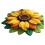 3D Peacock Floral Doormat, Αντιολισθητικό Χαλί Εισόδου 24x24 ιντσών για Εσωτερική/Εξωτερική 3