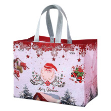 Borsa regalo natalizia – Borsa riutilizzabile in tessuto non tessuto con manici