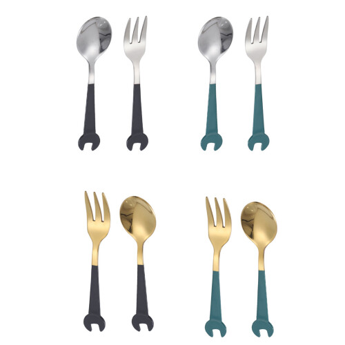 Durability 304 Steel Spanner Multifunctional Spoon-green silver 1
