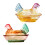 2Pcs Glass Crystal Hen-Shape Candy Dishes Creative Chicken-2PCS 1