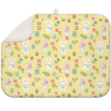 Tapis égouttoir à vaisselle jaune de Pâques, 45,7 x 61 cm (lot de 2)