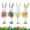 Osterhasenfiguren, weiche Hängeornamente, 6 Stück 1