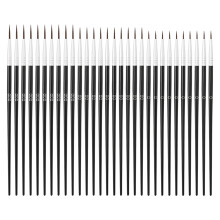 30-teiliges Malpinsel-Set mit feiner Spitze,-Schwarz 30