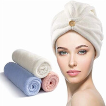 Mikrofiber hårhandduk för kvinnor, 3-pack