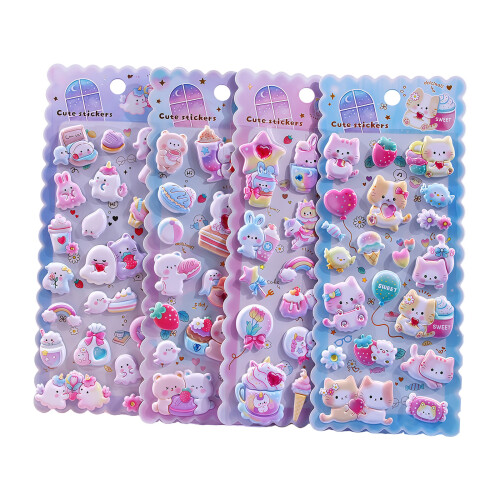 Cute 3D Sticker Cartoon Sticker Tiny Handcraft Sticker Reusing