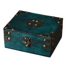 European Styles Wood Jewelry Box Including Metal-emerald buckle