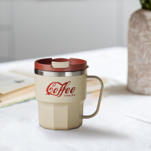 Mug isotherme en acier inoxydable 304 avec anse, 473 ml (16 oz).