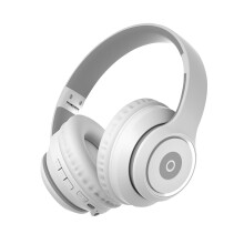 Auriculares Bluetooth 5.4 grises plegables con sonido nítido