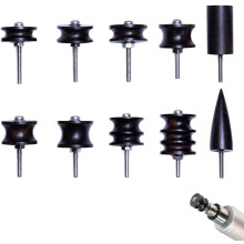 Juego de 10 brocas para pulir cuero para herramientas rotativas