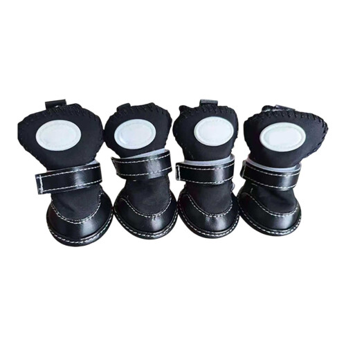 Botines para perros (paquete de 4): transpirables, reflectantes y ajustables.