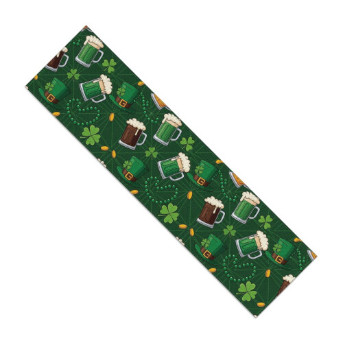 Leprechaun bordløber i kunstlærred 33x122 cm