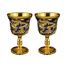 Bijpassend paar renaissancestijlen, legeringen,-goud donkerblauw