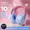 Écouteurs Bluetooth sans fil avec oreilles de chat pour filles 7