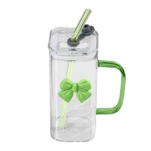Glazen beker met strik - Borosilicaatglas, hittebestendig, 1 stuk