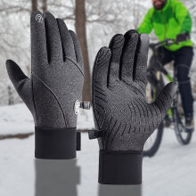 Winter Windproof Touchscreen Gloves, Unisex Soft Warm Outdoor Sports Gloves for Running, Hiking, Cycling, Anti-Slip Silicone Grip, Elastic Cuffs