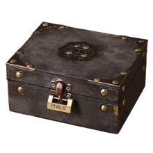 European Wood Storage Chest-retro gray Xilin door lock