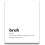 Affiche murale « Définition de Bruh » – Typographie moderne 1