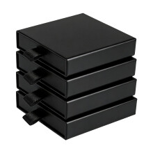 4Pcs Earrings Display Boxes Paper Storage Boxes Jewelry-Black