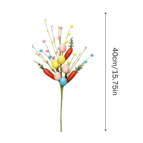 Påskeægsblomsterpinde med lys 5 stk. 15,7 tommer 2