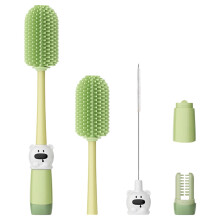 Tacar Scuab Glantacháin Buidéal Silicone Glas 4 phíosa