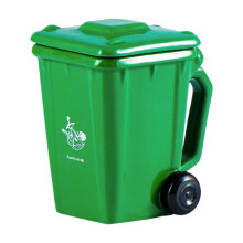 Mug en céramique en forme de poubelle, 11,4 x 8,4 x 5,6 cm, vert