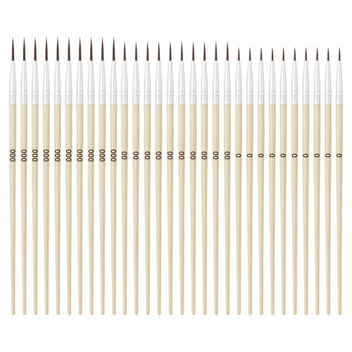 Pack of 30 Multi Color Painting Brushes Plastic Handle for-1 30