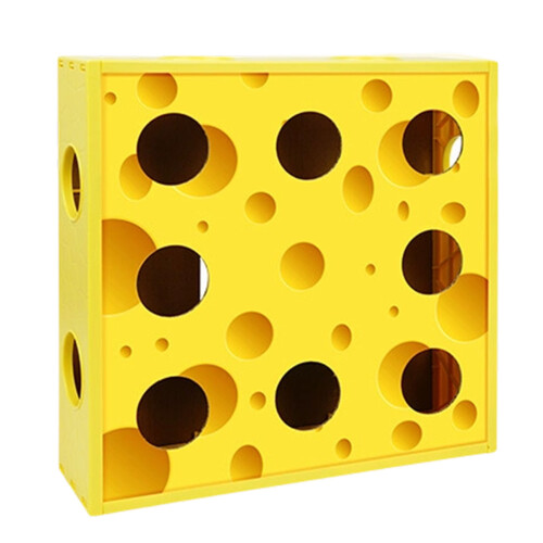 Chew Proof Automatic Rotating Maze Cats Mental-L cheese yellow